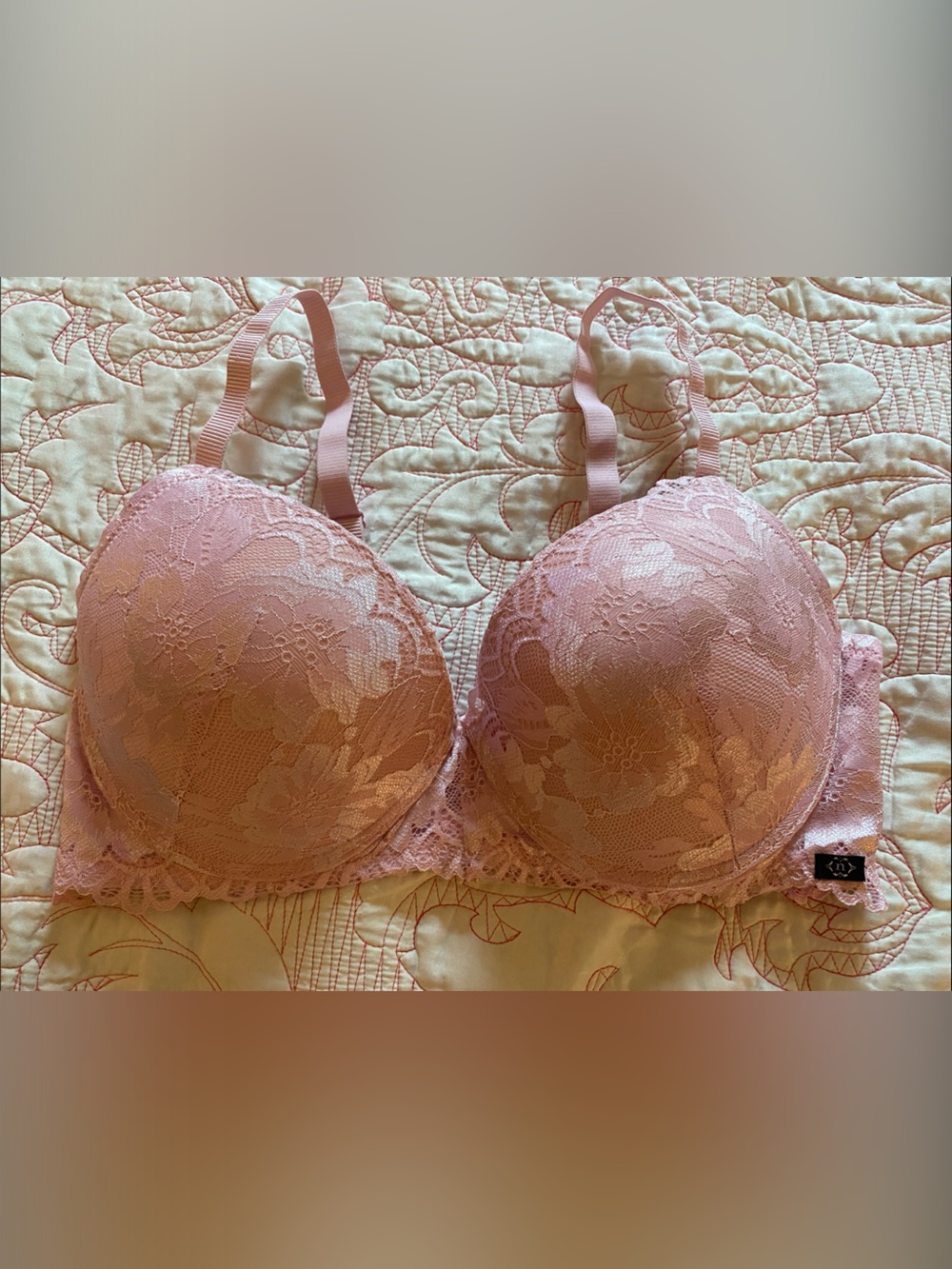 Nanette Lepore Pink Lace Push-Up Bra
